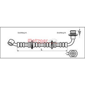Metzger Bromsslang 4110071