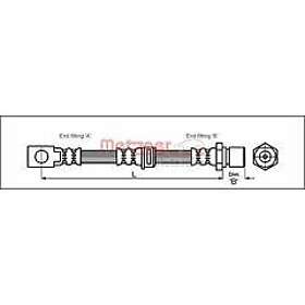 Metzger Bromsslang 4114758