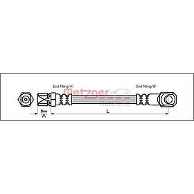 Metzger Bromsslang 4113269