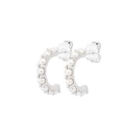 Drakenberg Sjölin Petite Star Pearl Hoops Örhängen Silver