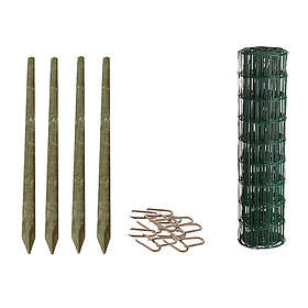 Hortus Villastängsel Lyx Komplett Set HAVEHEGNSPAKKE 5X10 25 METER M/TRÆSTOLPER 