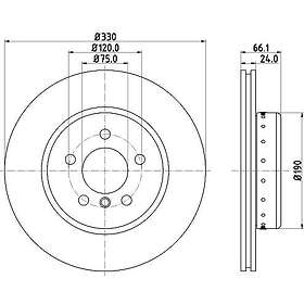 Hella Bromsskiva PAGID 8DD 355 120-661