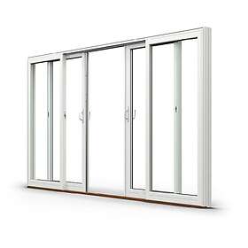 NorDan Parskjutdörr NTech Aluminium 4-Delad S432X20ALUN