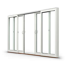 NorDan Parskjutdörr NTech Aluminium 4-Delad 320x200cm 4SA 32X20