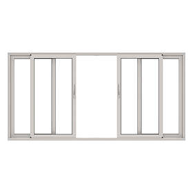 NorDan parskjutdörr HelAlu Aluminium 4-Delad 47X25 ASD-2