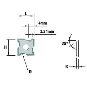 CMT HWM-KNIFE R1,5 (4 CUTTING EDGES)