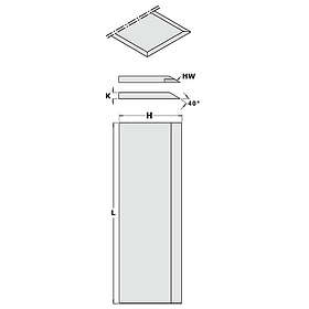 CMT Hyvelknivar 792,260.30; 260x30x3 mm; HS; 2 st.