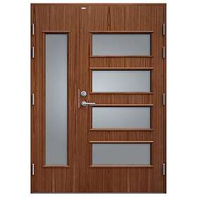 Diplomat Parytterdörr Ebba Klarglas Träfanér Teak 15x21