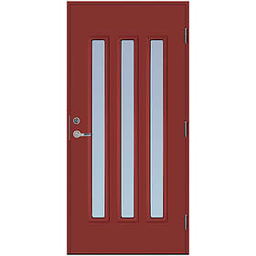 Scandidoor Ytterdörr Torp Trio 10x21 Vä Röd Klar 77949