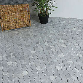 Tenfors Mosaik Marmor Heagon Light Grey 5x5 cm Hexagon SM-KS03-HEX