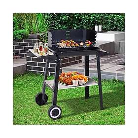 Unbranded Black Charcoal Height Adjustable High-Quality BBQ Grill Barbecue