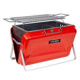 George Foreman GFPTBBQ1005R Go Anywhere Briefcase Charcoal Bbq Red