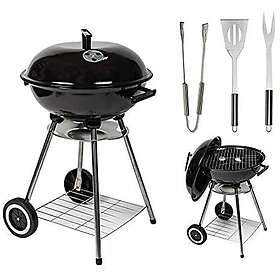 Mylek 17" Portable Charocal Round Kettle Barbecue With Oven Temperature Gauge 3 