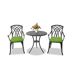 Centurion Supports OSHOWA Garden & Patio Table 2 Large Chairs Cast Aluminium Bis