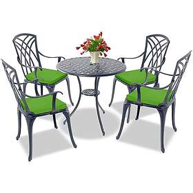 Centurion Supports OSHOWA Garden & Patio Table 4 Large Chairs Cast Aluminium Bis
