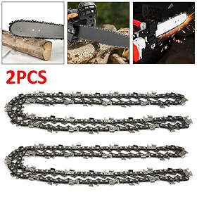 Unbranded HEAVY DUTY 2Pcs Chainsaw Saw 76 Drive Links Chain Parts Blade