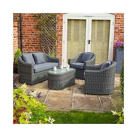 Rowlinson Bunbury Sofa Set Grey Weave