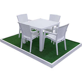 Unbranded Garden Outdoor Patio Furniture Set 4 Chairs Table Coffee Bistro Rattan