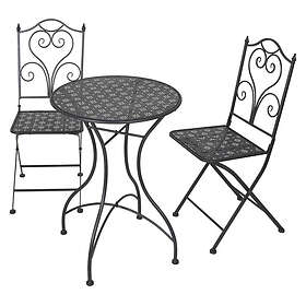 Unbranded 3 piece outdoor garden lounge patio balcony picnic metal furniture set