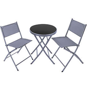 Garden Furniture Set Düsseldorf garden table and chairs, outdoor chairs set grey Grey