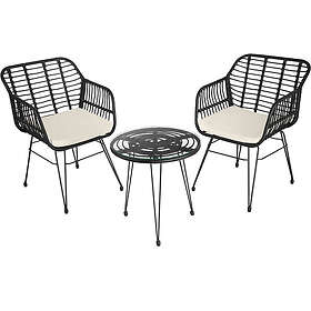 Molfetta Rattan Seating Set black Black