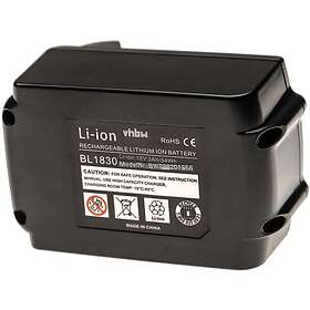 Vhbw Battery compatible with Makita DUR190LZX3, DUR191LZX3 Power Tools (3000 mAh, Li-ion, 18 v)