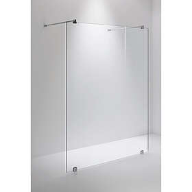INR Duschvägg Arc 43 Måttanpassad Opal klar, Krom 14312500