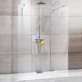 Alterna Duschvägg Luxor Fristående Modell 100 964 mm Svart Beslag 7376942