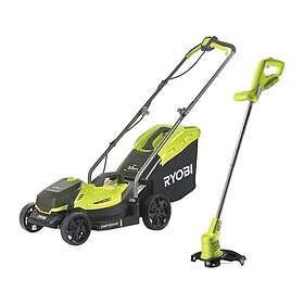 Ryobi 18V ONE+ Cordless Lawnmower and Grass Trimmer Kit (1 x 4.0Ah) & with 4.0Ah