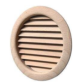 Wood Ventilation LGRS125F Ventilation Grille Round Beech Recessed Diameter 140mm