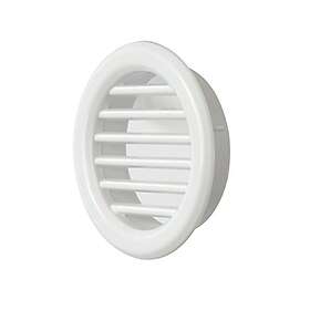 La Ventilazione T3B Recessed Plastic Round Ventilation Grille, White, 32 mm