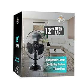 Shine 12" HOME OFFICE AIR COOLING FAN DESK FLOOR OSCILLATING ELECTRIC PEDESTAL B