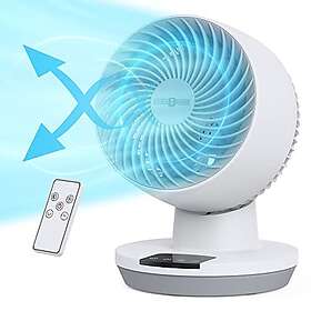 Air Circulator Fan with Remote, Small Oscillating Table Fan with 8-Hour Timer, 9