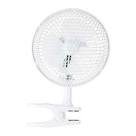 Signature S40007 6” 2 Speed Clip Fan with Adjustable Tilt, White