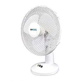 Vertical STAYCOOL 12in / 30cm Desk Fan / 3 Speed Settings / 90 Degree Oscillatio