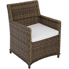 TecTake 2x Rattan chair Saint Tropez brown/white