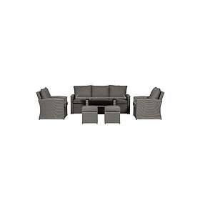Royalcraft Paris 7 Seater 6pc Deluxe Sofa Dining Set Grey