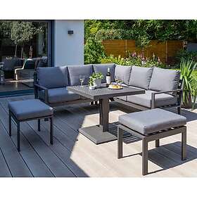 Handpicked Titchwell Mini Corner Lounge Set with Gas Adjustable Table Grey