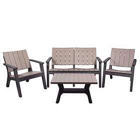 Royalcraft Faro 4 Piece Conversation Set Wood Grain Effect