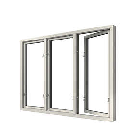 Elitfönster Sidohängt Fönster Elit Retro 3-Glas Aluminium 3-Luft MF3-AL 18x15 Alu 3L 18/15