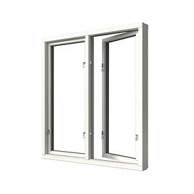 Elitfönster Sidohängt Fönster Elit Retro 3-Glas Aluminium 2-Luft MF2-AL 12x11 Alu 2L 12/11