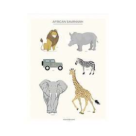 Frank & Poppy Poster & On the savannah 30x40 cm