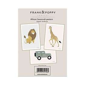 Poster Frank & Poppy Savannah 2 3-pack 13x18cm