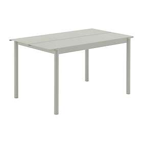 Muuto Linear steel table bord 140x75 cm Grey (RAL 7044)