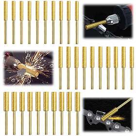 AOUGO 30 Piezas Chainsaw Chain Sharpening Jig, Diamond Sharpener Sharpener, File File, 3 Different Sizes for and