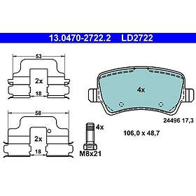 ATE Bromsbeläggssats. skivbroms 13.0470-2722.2
