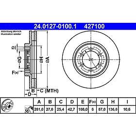 ATE Bromsskiva 24.0127-0100.1