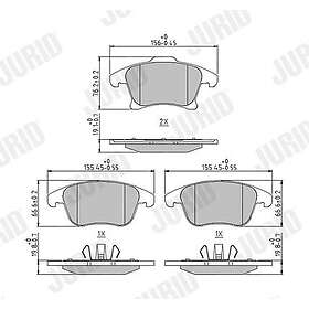 Jurid Bromsbeläggssats, skivbroms 573674J