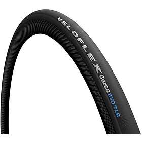 Evo Veloflex Corsa Tubeless Road Tyre Svart 700C / 25