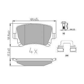 Jurid Bromsbeläggssats, skivbroms 573846J